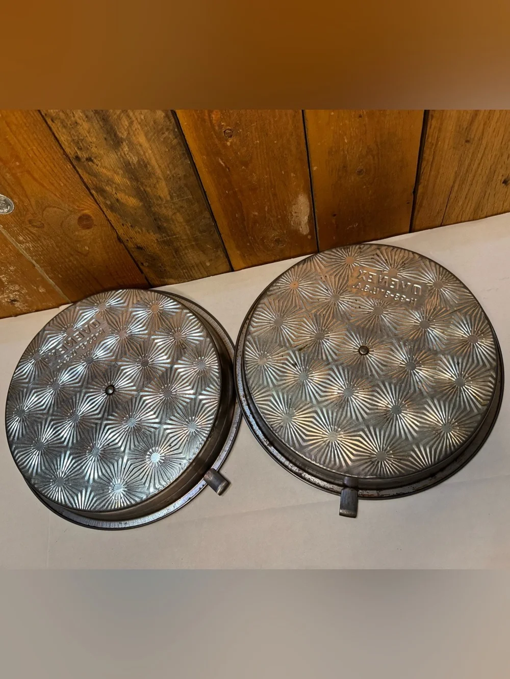 Vintage Ovenex Pie Plate Starburst Pattern